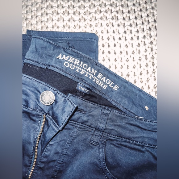 AE Blue Hi-Rise Jeggings - Picture 3 of 4